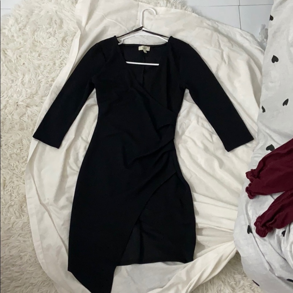 Black asymmetrical dress